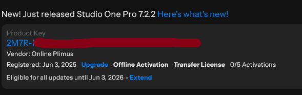 Presonus Studio One Pro 7.2.2